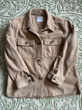 Old Navy Tan Button-Front Shacket